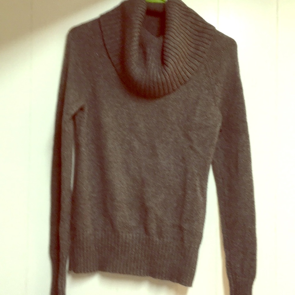 Cowl neck grey sweater